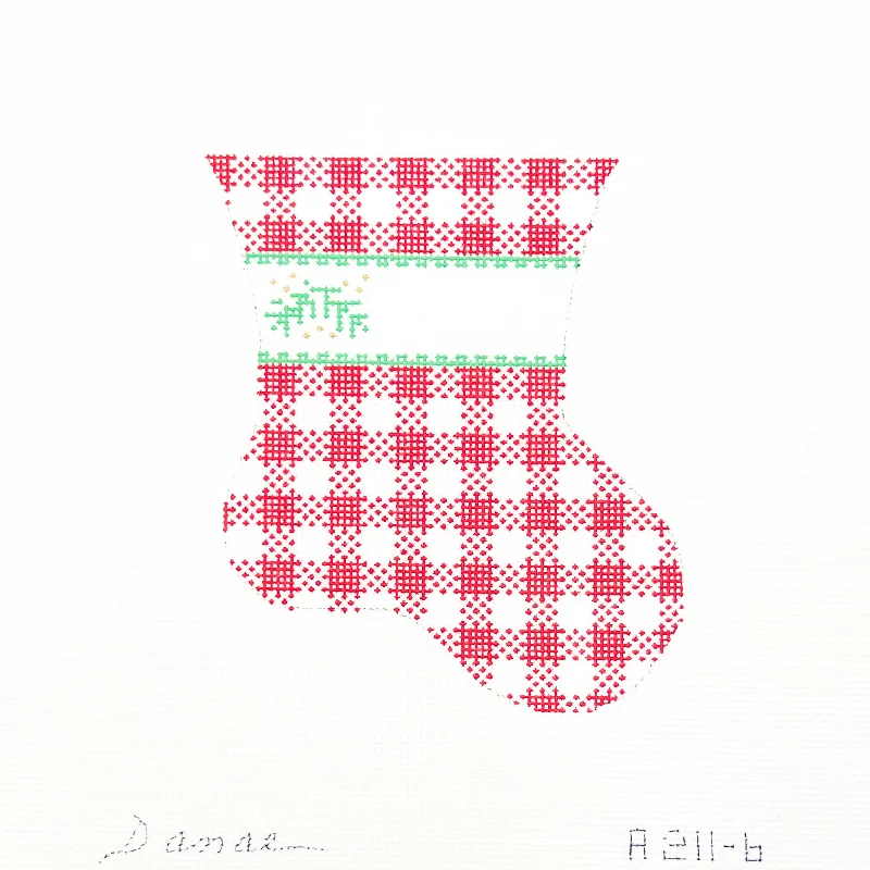 Red Gingham Mini Stocking