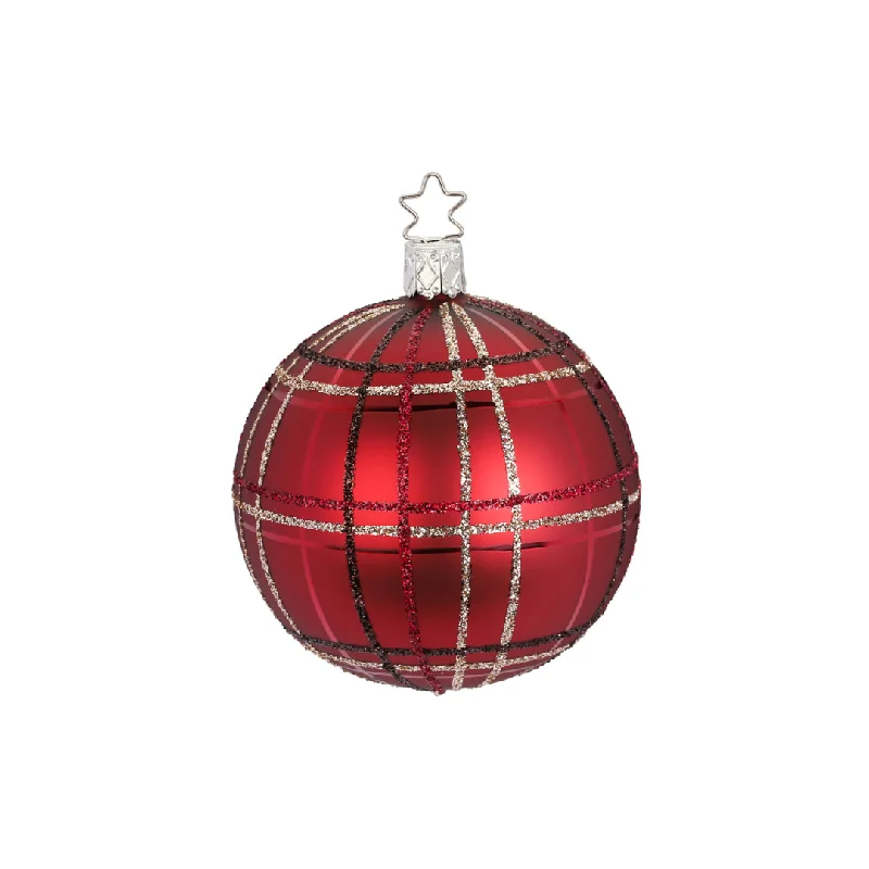 Red Grand Check Ball, small by Inge Glas of Germany