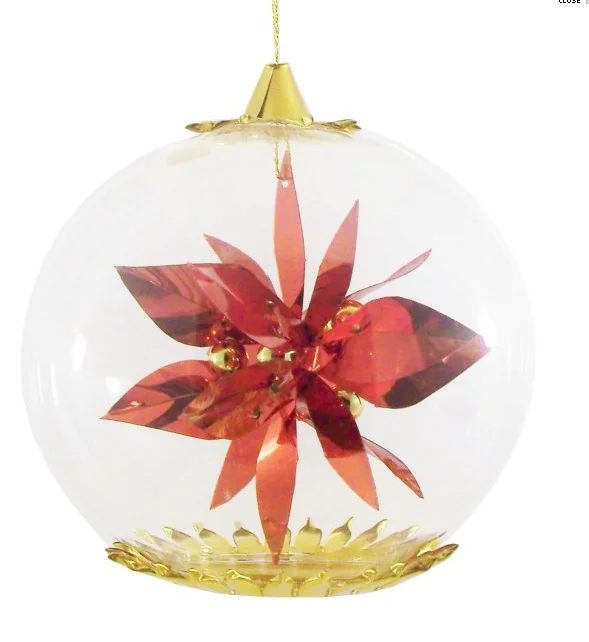 Flower Foil Ornament, red by Resl Lenz