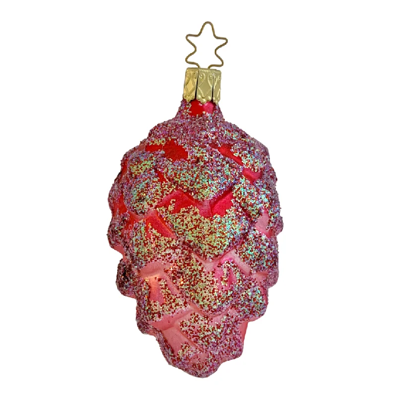 Red Pine Cone Ornament by Inge Glas of Germany