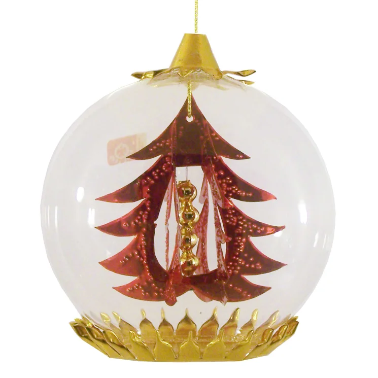 Tannenbaum Foil Ornament, red by Resl Lenz