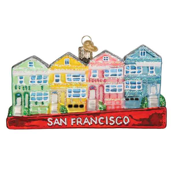 San Francisco Painted Ladies Ornament - Old World Christmas