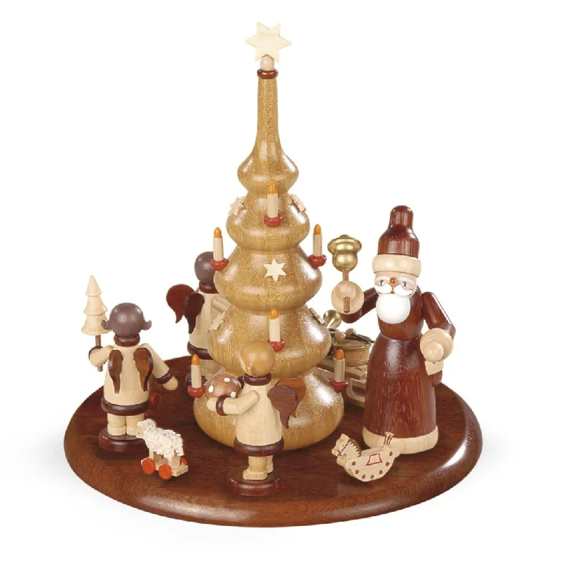 Motif Platform for Electric Music Boxes, Santa and Angels brining gifts  by Mueller GmbH