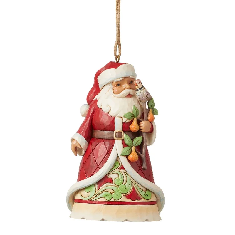 Santa Partridge in a Pear Tree Ornament - Jim Shore