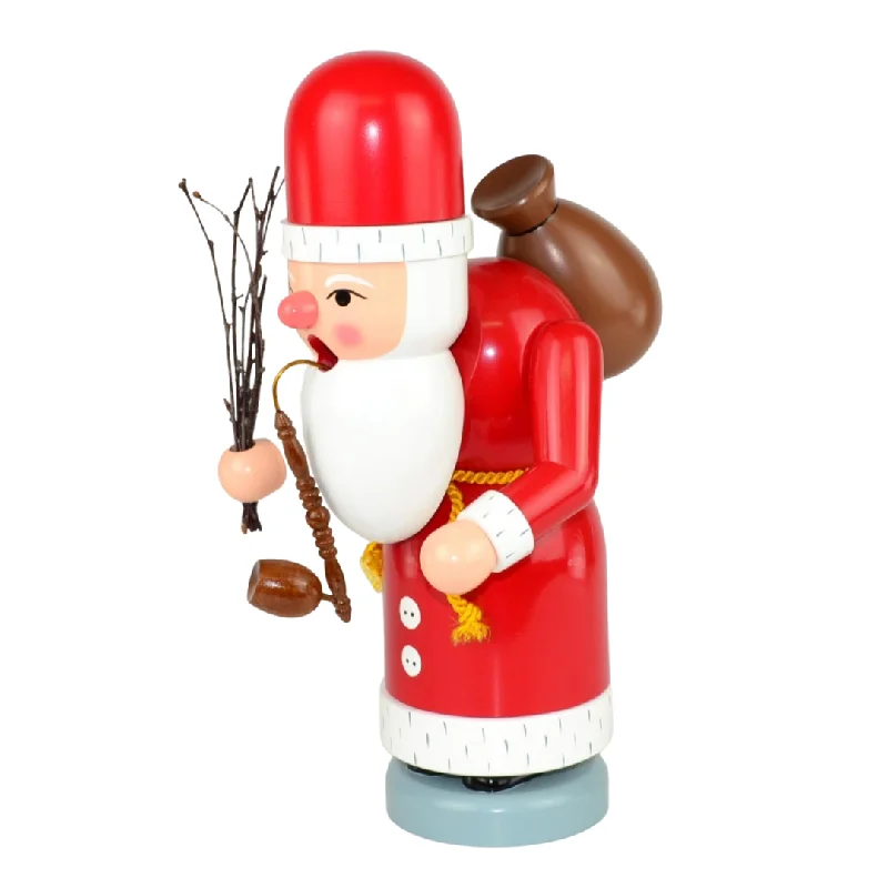 Santa with Switches Smoker, 17cm by Erzgebirgische Holzkunst Gahlenz GmbH.