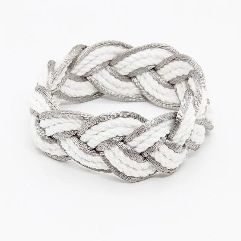 Silver Sailor Bracelet Satin Outline