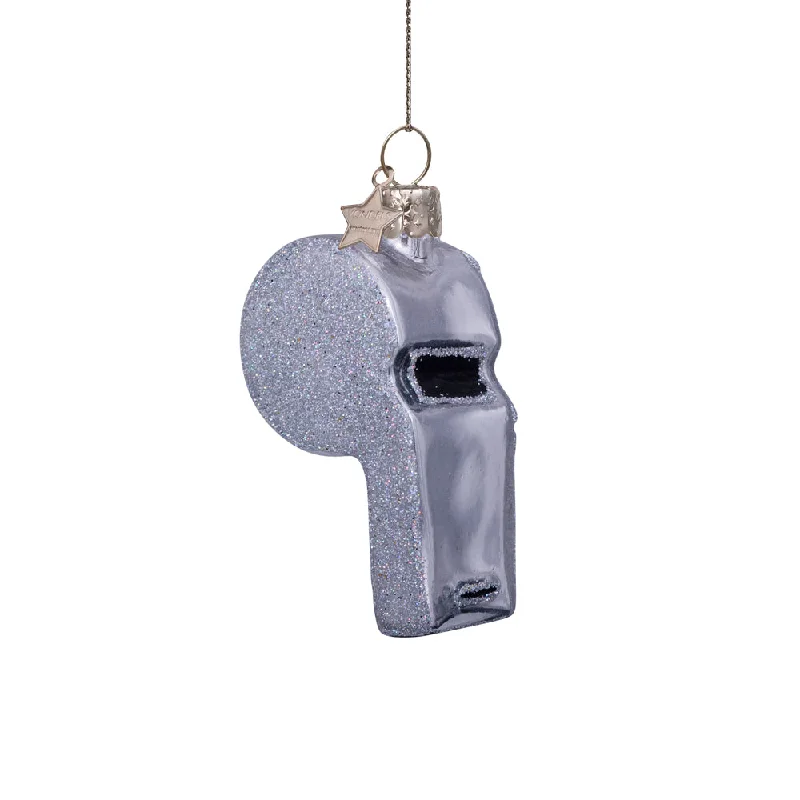 Silver Whistle Ornament