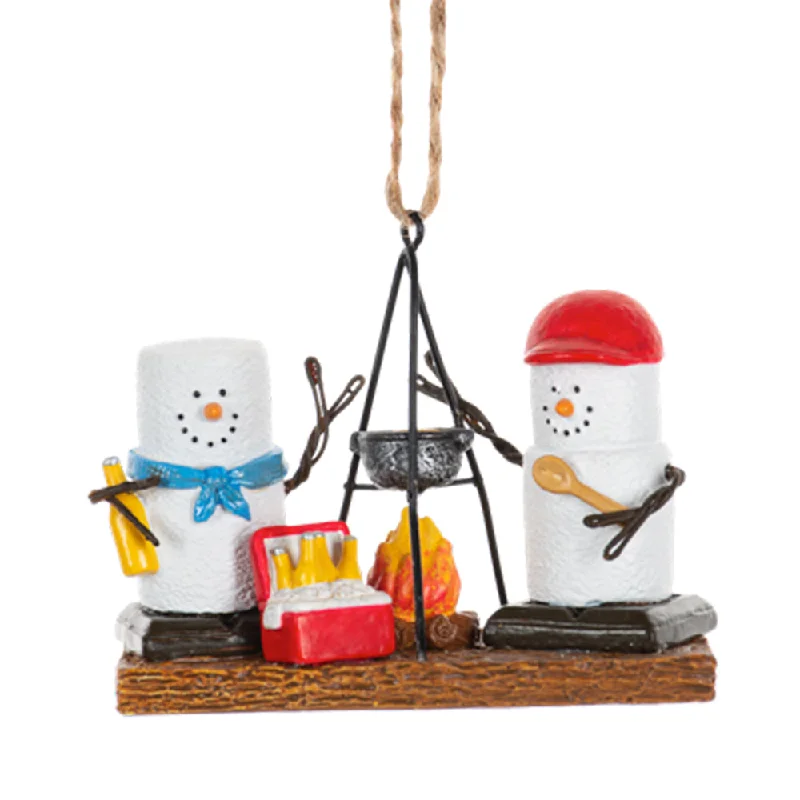 S'mores Couple Campfire Ornament