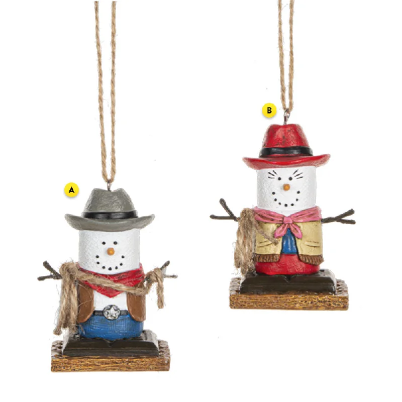 S'mores Cowboy & Cowgirl Ornaments