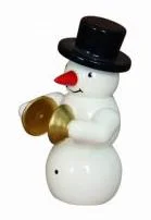 Snowman Band, Snowman with Cymbals by Erzgebirgische Holzkunst Gahlenz GmbH