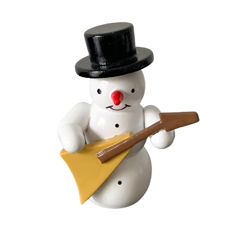 Snowman Band, Snowman with Electric Guitar by Erzgebirgische Holzkunst Gahlenz GmbH