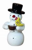 Snowman with Bird by Erzgebirgische Holzkunst Gahlenz GmbH