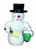 Snowman with Shovel and Bucket by Erzgebirgische Holzkunst Gahlenz GmbH