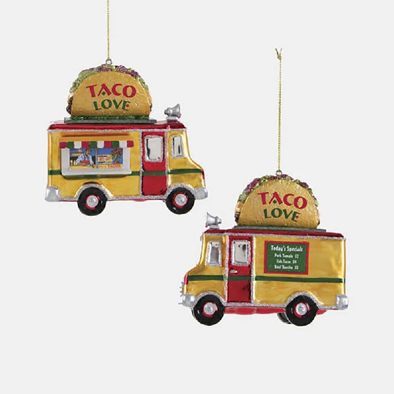 Taco Truck Ornament 4.25"