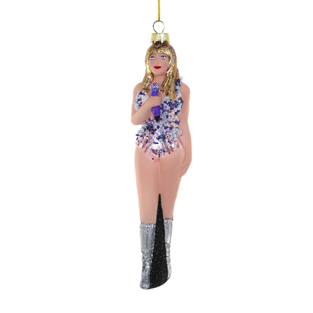 Taylor Swift w/ Mic Ornament 6.5"