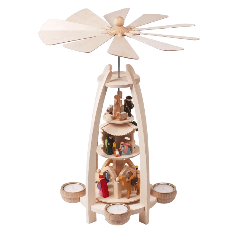 The Nativity Story Tealight Pyramid by Graupner Holzminiaturen