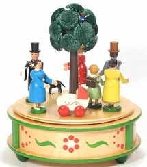 Towne Scene Music Box from the Erzgebirge