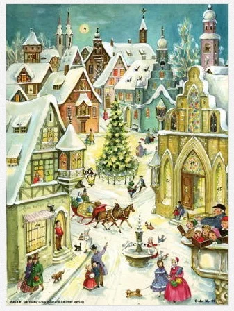 City with Fountain & Sleigh Advent Calendar published by Stuttgart-based Richard Sellmer Verlag