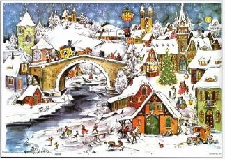 Village with Bridge Advent Calendar published by Stuttgart-based Richard Sellmer Verlag