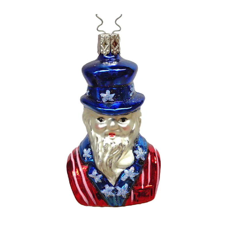 Uncle Sam Bust Ornament by Inge Glas of Germany