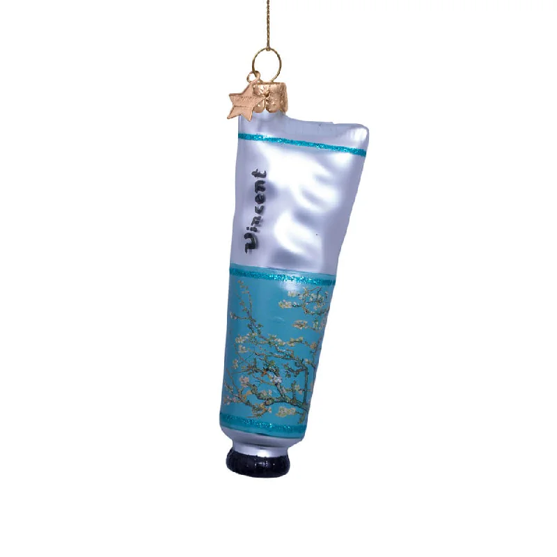 Van Gogh Blossom Blue Paint Tube Ornament