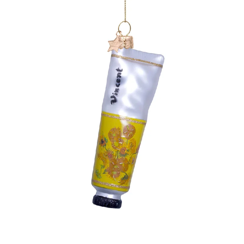 Van Gogh Sunflower Yellow Paint Tube Ornament