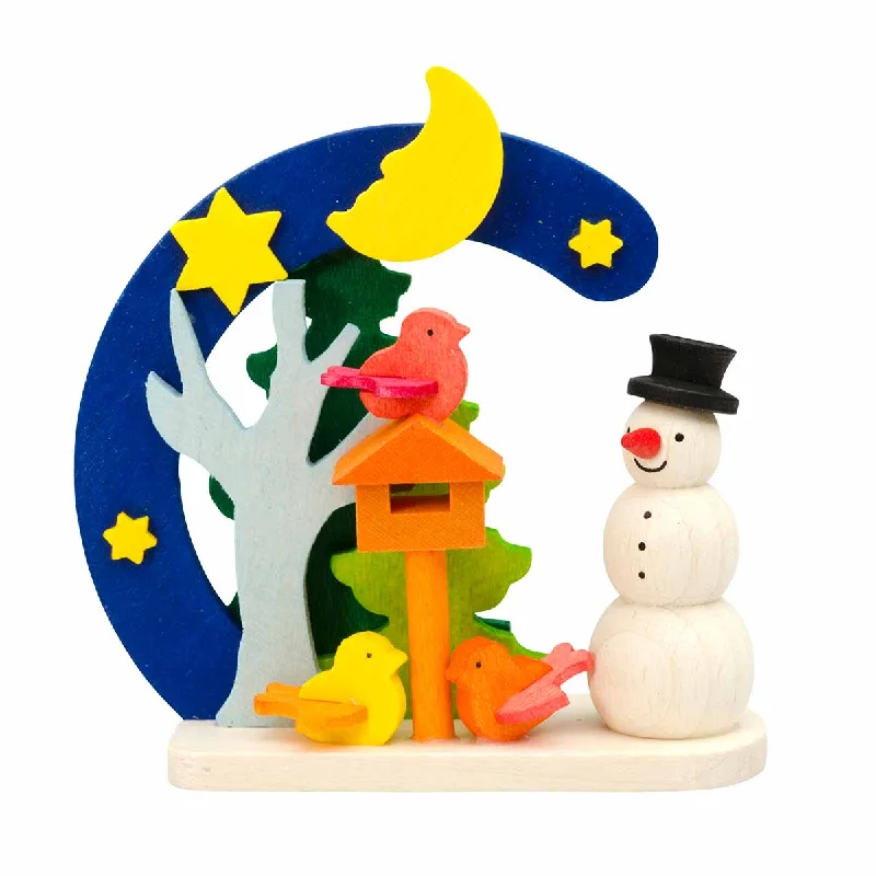 Arch Snowman with bird house ornament by Graupner, German made