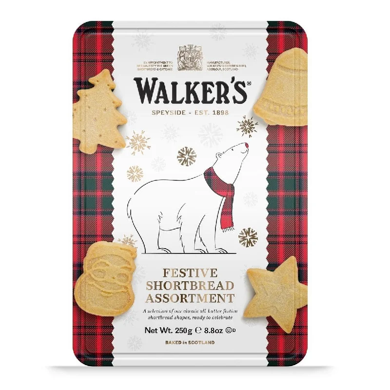 Walkers Shortbread Festive Shapes Polar Bear Tin 250g