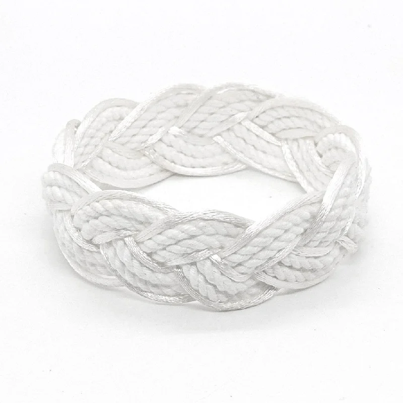 White Sailor Bracelet Satin Outline